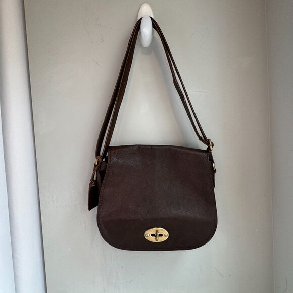 Vintage Rowallan Brown Leather Saddle-Bag Crossbody – Made in Scotland - Picture 6 of 14